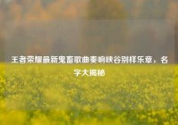 王者荣耀最新鬼畜歌曲奏响峡谷别样乐章，名字大揭秘