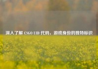 深入了解 CSGO UID 代码，游戏身份的独特标识