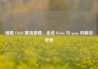 领略 CSGO 赛场激情，走进 Pasha 与 ququ 的解说世界