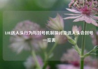 LOL送人头行为与封号机制探讨及送人头会封号一览表
