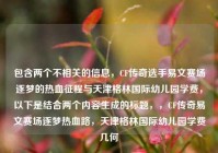 包含两个不相关的信息，CF传奇选手易文赛场逐梦的热血征程与天津格林国际幼儿园学费，以下是结合两个内容生成的标题，，CF传奇易文赛场逐梦热血路，天津格林国际幼儿园学费几何