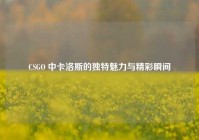 CSGO 中卡洛斯的独特魅力与精彩瞬间