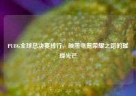 PUBG全球总决赛排行，映照电竞荣耀之路的璀璨光芒