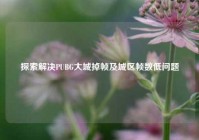 探索解决PUBG大城掉帧及城区帧数低问题