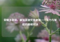 荣耀王者局，最强英雄究竟是谁——实力与策略的巅峰对决
