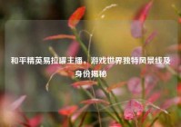 和平精英易拉罐主播，游戏世界独特风景线及身份揭秘