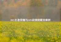 2021王者荣耀与AOV战绩隐藏全解析