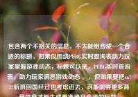 包含两个不相关的信息，不太能组合成一个合适的标题。如果仅围绕PUBG实时查询表助力玩家掌握游戏动态，标题可以是，PUBG实时查询表，助力玩家洞悉游戏动态 。，但如果要把ca722航班回国经过也考虑进去，可能需要更多背景信息才能生成更准确且合适的标题。