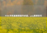 PUBG手机服画质提升必备，pubg画质软件