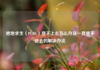 绝地求生（PUBG）登不上去怎么办及一直登不进去的解决办法