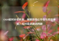 CSGO延时补偿机制，保障游戏公平性与竞技体验，应对延迟跳动问题