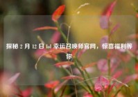 探秘 2 月 12 日 lol 幸运召唤师官网，惊喜福利等你