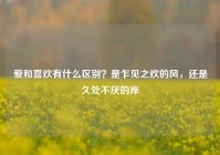 爱和喜欢有什么区别？是乍见之欢的风，还是久处不厌的岸