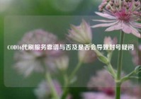 COD16代刷服务靠谱与否及是否会导致封号疑问