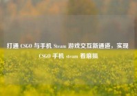 打通 CSGO 与手机 Steam 游戏交互新通道，实现 CSGO 手机 steam 看磨损