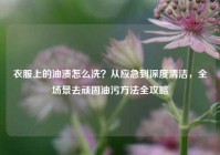 衣服上的油渍怎么洗？从应急到深度清洁，全场景去顽固油污方法全攻略