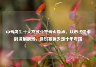中专男生十大高就业率专业盘点，从市场需求到发展前景，选对赛道少走十年弯路