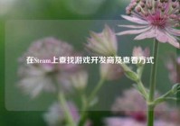 在Steam上查找游戏开发商及查看方式
