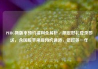 PUBG新版本预约福利全解析，限定好礼登录即送，含国服苹果端预约通道，错过等一年