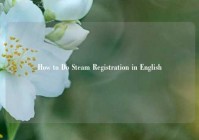 How to Do Steam Registration in English