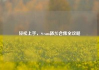 轻松上手，Steam添加合集全攻略