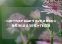 CSGO显示伤害功能解析及造成伤害显示指令，提升游戏体验与竞技水平的关键