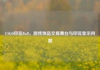CSGO印花Buff，游戏饰品交易舞台与印花显示问题