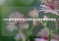 COD16战区更新后未出现的变化及更新可用情况