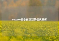 COD16一直卡在更新的情况解析