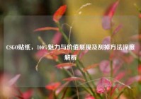 CSGO贴纸，100%魅力与价值展现及刮掉方法深度解析