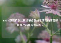 COD16双切机制从玩法革命到战术博弈的深度解析及产品商标查询方法