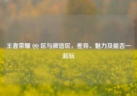 王者荣耀 QQ 区与微信区，差异、魅力及能否一起玩