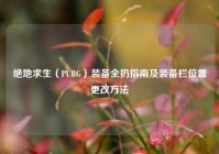 绝地求生（PUBG）装备全扔指南及装备栏位置更改方法