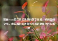 藏在Steam待交易记录里的数字江湖，被搁置的交易、未说出口的故事与交易记录保存时长揭秘