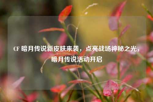 CF 暗月传说新皮肤来袭，点亮战场神秘之光，暗月传说活动开启