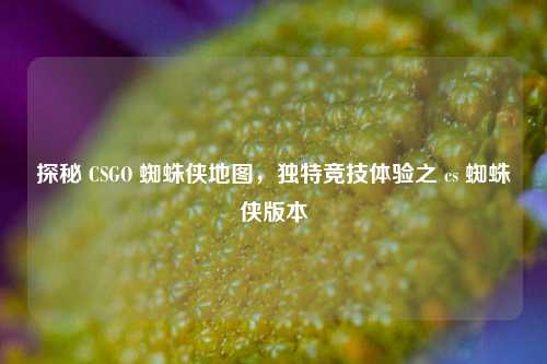 探秘 CSGO 蜘蛛侠地图,独特竞技体验之 cs 蜘蛛侠版本