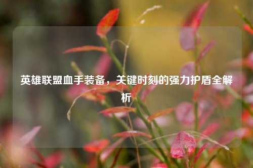 英雄联盟血手装备，关键时刻的强力护盾全解析