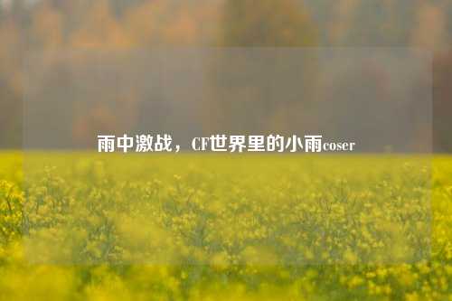 雨中激战，CF世界里的小雨coser