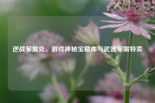 逆战军需处，游戏神秘宝藏库与武器军需特卖