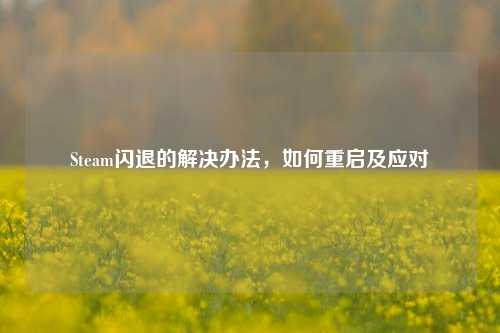 Steam闪退的解决办法,如何重启及应对