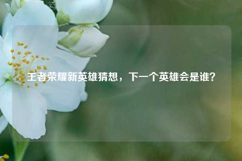 王者荣耀新英雄猜想，下一个英雄会是谁？