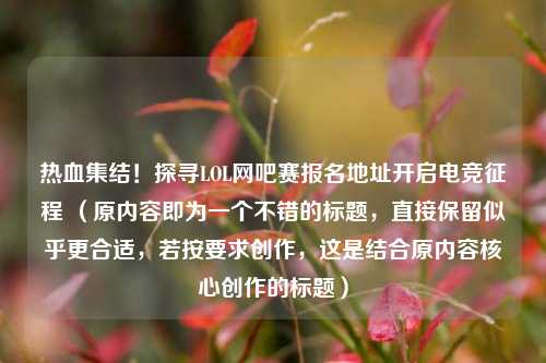 热血集结!探寻LOL网吧赛报名地址开启电竞征程 (原内容即为一个不错的标题,直接保留似乎更合适,若按要求创作,这是结合原内容核心创作的标题)