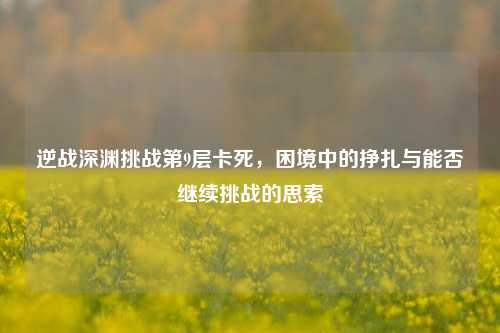 逆战深渊挑战第9层卡死,困境中的挣扎与能否继续挑战的思索