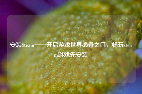 安装Steam——开启游戏世界必备之门，畅玩steam游戏先安装