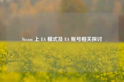 Steam 上 EA 模式及 EA 账号相关探讨