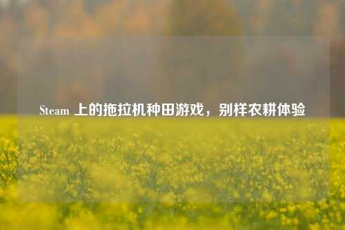 Steam 上的拖拉机种田游戏，别样农耕体验
