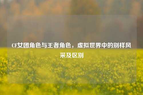 CF女团角色与王者角色,虚拟世界中的别样风采及区别