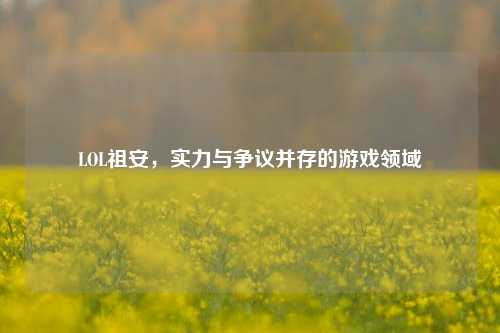 LOL祖安，实力与争议并存的游戏领域