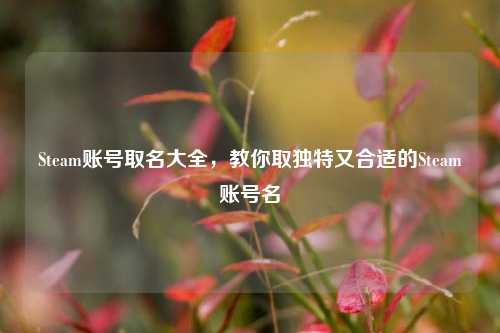 Steam账号取名大全,教你取独特又合适的Steam账号名