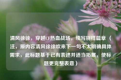 清风徐徐,穿越CF热血战场,续写别样篇章 (注,原内容清风徐徐吹来下一句不太明确具体需求,此标题基于已有表述并适当拓展,使标题更完整表意)